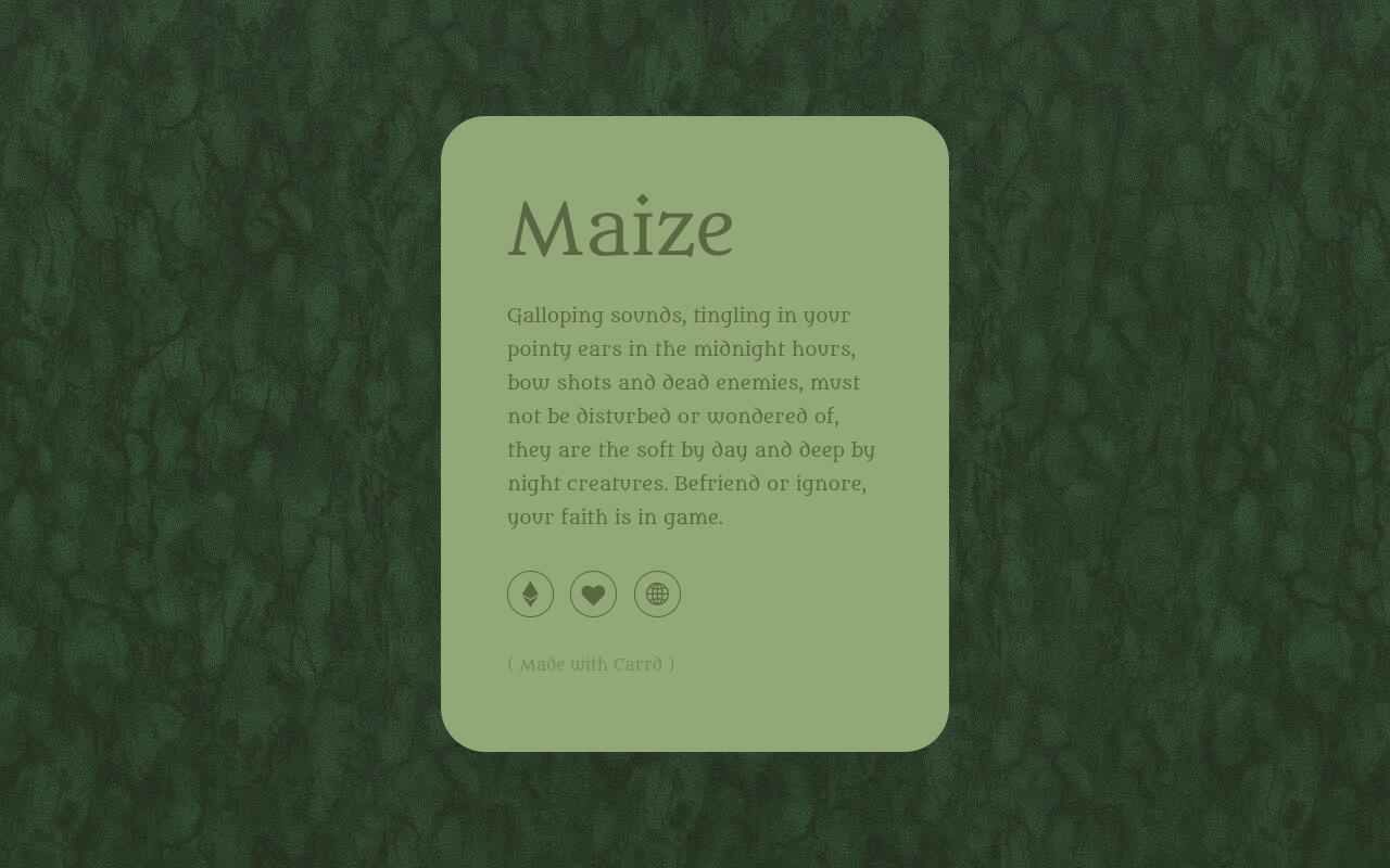 Carrd profile picture for @maize